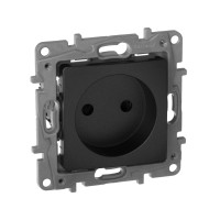 Legrand Розетка без заземления - Legrand Etika - со шторками 16А 250В винтовые зажимы - антрацит, 672634