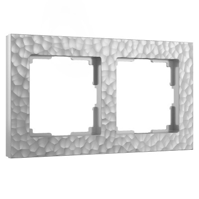 Werkel W0022406/ Рамка на 2 поста Hammer (серебряный), a052516