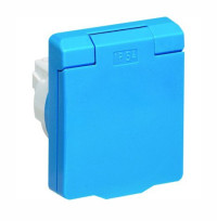 3288 AZ - UJP Розетка SCHUKO арт.3288 AZ, панельная 2P+E, IP54 с крышкой, 10/16А, 250В, цвет синий - 2CLA328800A1701 3288 AZ - UJP Розетка SCHUKO арт.3288 AZ, панельная 2P+E, IP54 с крышкой, 10/16А, 250В, цвет синий - 2CLA328800A1701