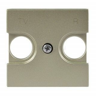N2250.8 CV - Накладка для TV-R розетки, 2-модульная, серия Zenit, цвет шампань - 2CLA225080N1901