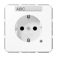 SCHUKO-розетка с полем для надписи и индикатором, CD1520BFNAKOWW