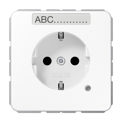 SCHUKO-розетка с полем для надписи и индикатором, CD1520BFNAKOWW