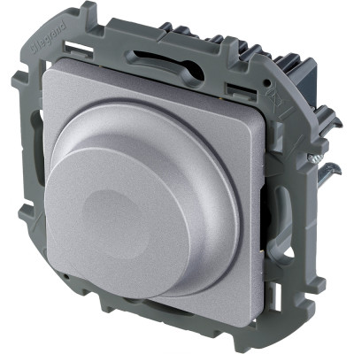 Legrand Диммер поворотно-нажимной - Legrand Inspiria - без нейтрали 300Вт - алюминий, 673792