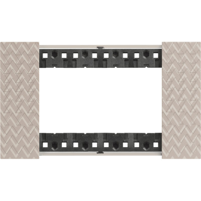 KA4804MM Bticino LIVING NOW. Декоративная рамка 4 модуля.Цвет "Оптик", KA4804MM