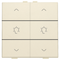 Niko Home Control Слоновая кость Кнопка  управления двухканального диммера, 100-51046