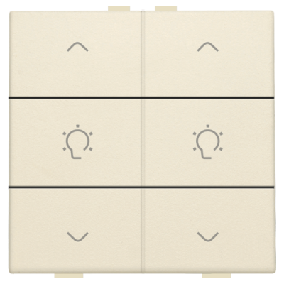 Niko Home Control Слоновая кость Кнопка  управления двухканального диммера, 100-51046