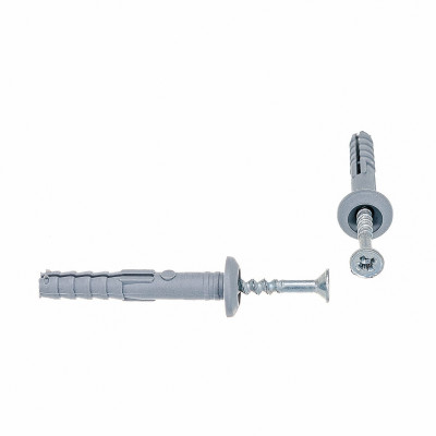 Дюбель-гвоздь грибовидный бортик, полипропилен 6х40мм, пакет (100 шт/уп) KRANZ, KR-02-3621-001