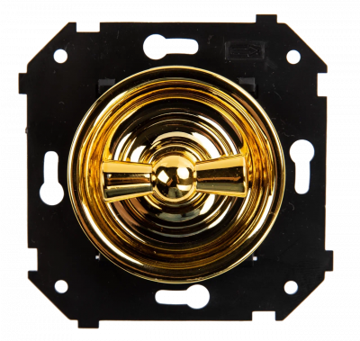 Bironi Выключатель 2-кл. (скрытый монтаж), Золото, Золото, B3-202-G-G