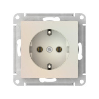 ATN000443S - ATLASDESIGN РОЗЕТКА с заземлением без шторок, 16А, мех., быстрозажим. клем., ЖЕМЧУГ, Systeme Electric