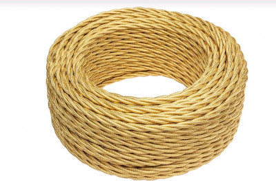 Bironi Провод 2*0,75 Золото (глянец) 50м, B1-422-079-50