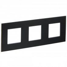 SKANDY Рамка 3-мест. SK-F33Bl металл черн. IEK, SK-M32-M-K02