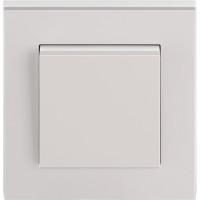 ABB Выключатель 1-клавишный, цвет серый - белый, серия Levit