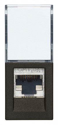 Vimar Розетка RJ45 Netsafe Cat6A FTP черная, 30339.16G