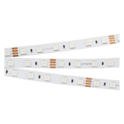 Светодиодная лента RT 2-5000 24V RGB 2x (5060, 300 LED, LUX) (Arlight, 14.4 Вт/м, IP20), 010367(B)