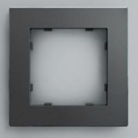 IRIDIUM Рамка на 1 пост, графит, Berlin 02, 02P104