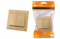 Выключатель 2 кл. 10А "ЭКО" (сосна) "Таймыр" TDM Electric, SQ1814-0202 Выключатель 2 кл. 10А "ЭКО" (сосна) "Таймыр" TDM Electric, SQ1814-0202