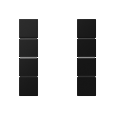 Набор накладок 4 группы для модулей F50; термопласт; черный матовый, A504TSASWM