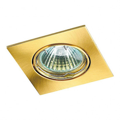 Novotech 369107 SPOT NT09 307 матовое золото Встраиваемый светильник IP20 GX5.3 50W 12V QUADRO