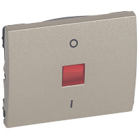 Legrand Клавиша - Galea Life - двухполюсная с индикацией - Titanium, 771418