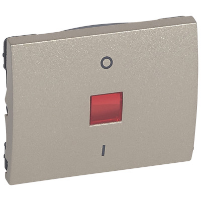 Legrand Клавиша - Galea Life - двухполюсная с индикацией - Titanium, 771418