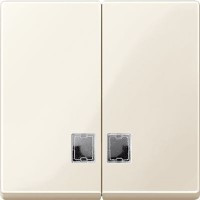 SM Клавиша 2-ная с 2-мя прямоуг. линзами, беж. блест.