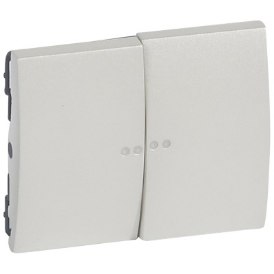 Legrand Лицевая панель - Galea Life - двойная - с индикацией - Pearl, 771579