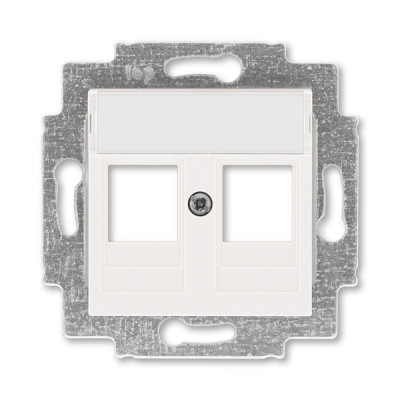 5014H-A01018 68 - Накладка с суппортом ABB Levit для информационных разъёмов жемчуг - 2CHH291018A4068