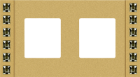 FD01262OR Fede Crystal De Luxe Sand Рамка 2-ная, Real Gold