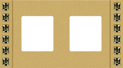 FD01262OR Fede Crystal De Luxe Sand Рамка 2-ная, Real Gold