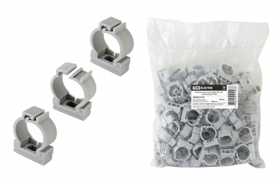 Крепеж-клипса для трубы D25 мм с фиксатором TDM Electric, SQ0405-0103