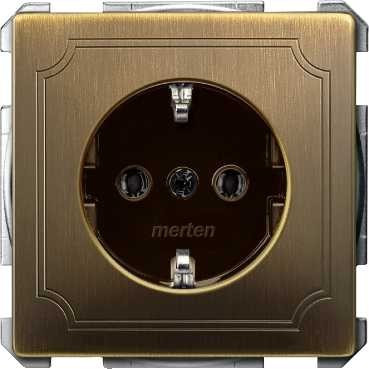 SD Розетка 2К+З 16А 250В~, античн. латунь