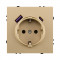 Розетка штепсельная SCHUKO 16A/250 В с USB A+C 20W, золотой Kollinger Eclipse EC-016GD