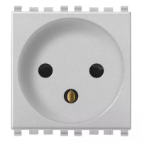 Vimar Розетка SICURY 2П+3 16А, израильский стандарт, серебро матовое, 20240.N