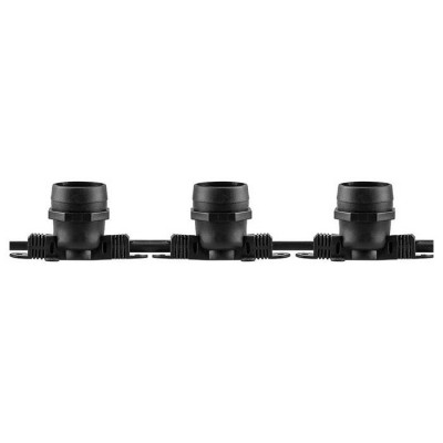 Гирлянда 230V  100 E27 черный, шаг 25cm, IP 65, 25м +1,5м шнур,  CL25-25, Feron 29880