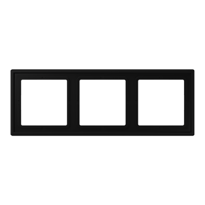 Рамка 3 поста; термопласт; черный матовый, LSZ983BFSWM