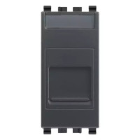 Vimar Розетка с крышкой для штеккера RJ11, серая, 20322