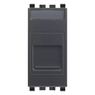 Vimar Розетка с крышкой для штеккера RJ11, серая, 20322