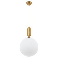 Arte Lamp BOLLA-SOLA, Подвес, цвет арматуры - ПОЛИРОВАННАЯ МЕДЬ, цвет плафона/декора - БЕЛЫЙ, 1х60W E27, A3330SP-1PB