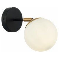 Evoluce SLE220401-01 Светильник настенный Черный, Латунь/Белый E27 1*60W