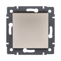 Выключатель 1-клавишный перекрестный 10А/250В, изогнутый, золотой Kollinger REA-R-006GD для Aspekt, Eleganz, Reflex Выключатель 1-клавишный перекрестный 10А/250В, изогнутый, золотой Kollinger REA-R-006GD для Aspekt, Eleganz, Reflex