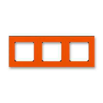ABB EPJ Levit Оранжевый / дымчатый чёрный Рамка 3 поста