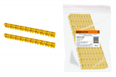 Маркер наборный - символ "C" желтый 6 мм2 (100 шт.) TDM Electric, SQ0534-0060