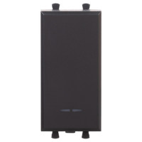 4412101 - ДКС Выключатель модульный, "Avanti", "Черный матовый", 1 модуль