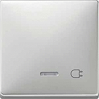 SD Клавиша 1-ная с линзой и символом "Вилка", стальн.