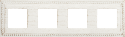 FD01234BD Fede Sevilla Provence Рамка 4-ная, White Decape