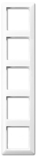 EP485WW - Рамка 5-постов; Eco Profi; термопласт; белый, Jung