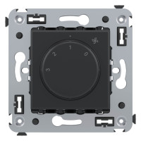 4412173 - ДКС Механизм управления вентиляторами в стену, "Avanti", "Черный матовый"