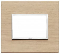 Vimar Накладка Eikon Evo на 3 модуля, выбеленный дуб, 21653.32