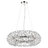 LUSSOLE ALASKA Люстры подвесные, цвет основания - хром, плафон - стекло (цвет - прозрачный), 20x40W G9, LSP-8582