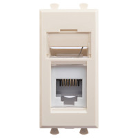 4405311 - ДКС Телефонная розетка RJ-12 модульная, "Avanti", "Ванильная дымка", 1 модуль